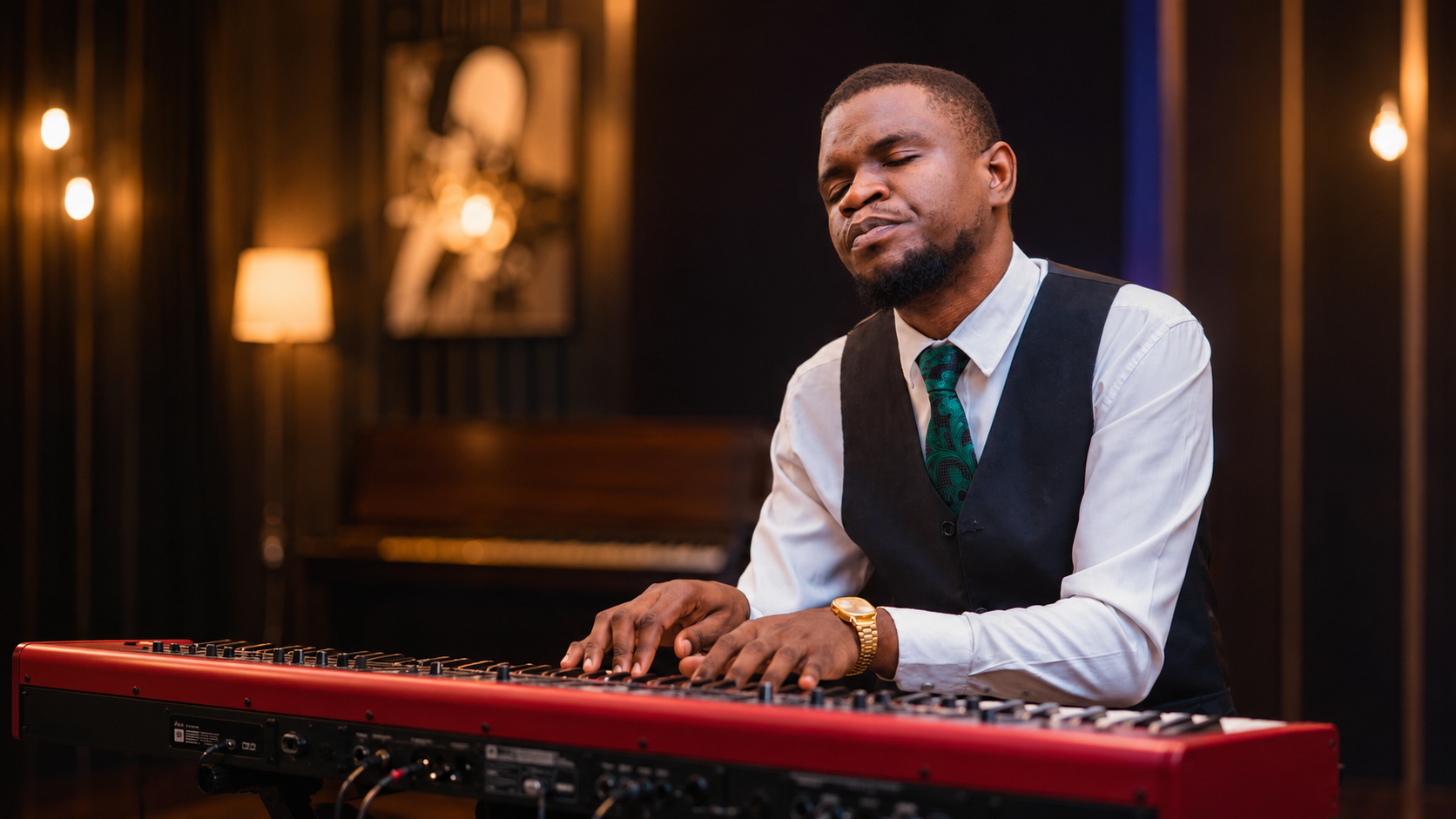 Samuel Bambala at the piano